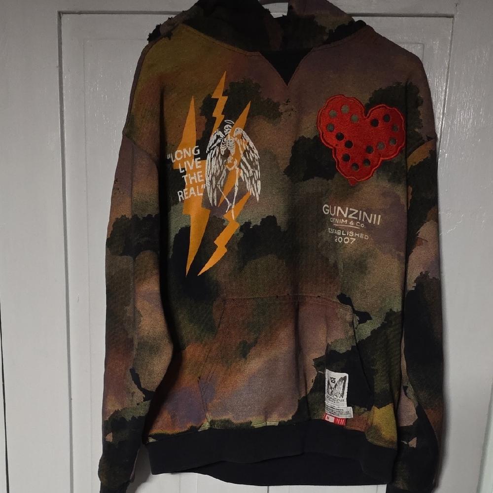 Gunzinii The Real Camo Hoodie, NWOT